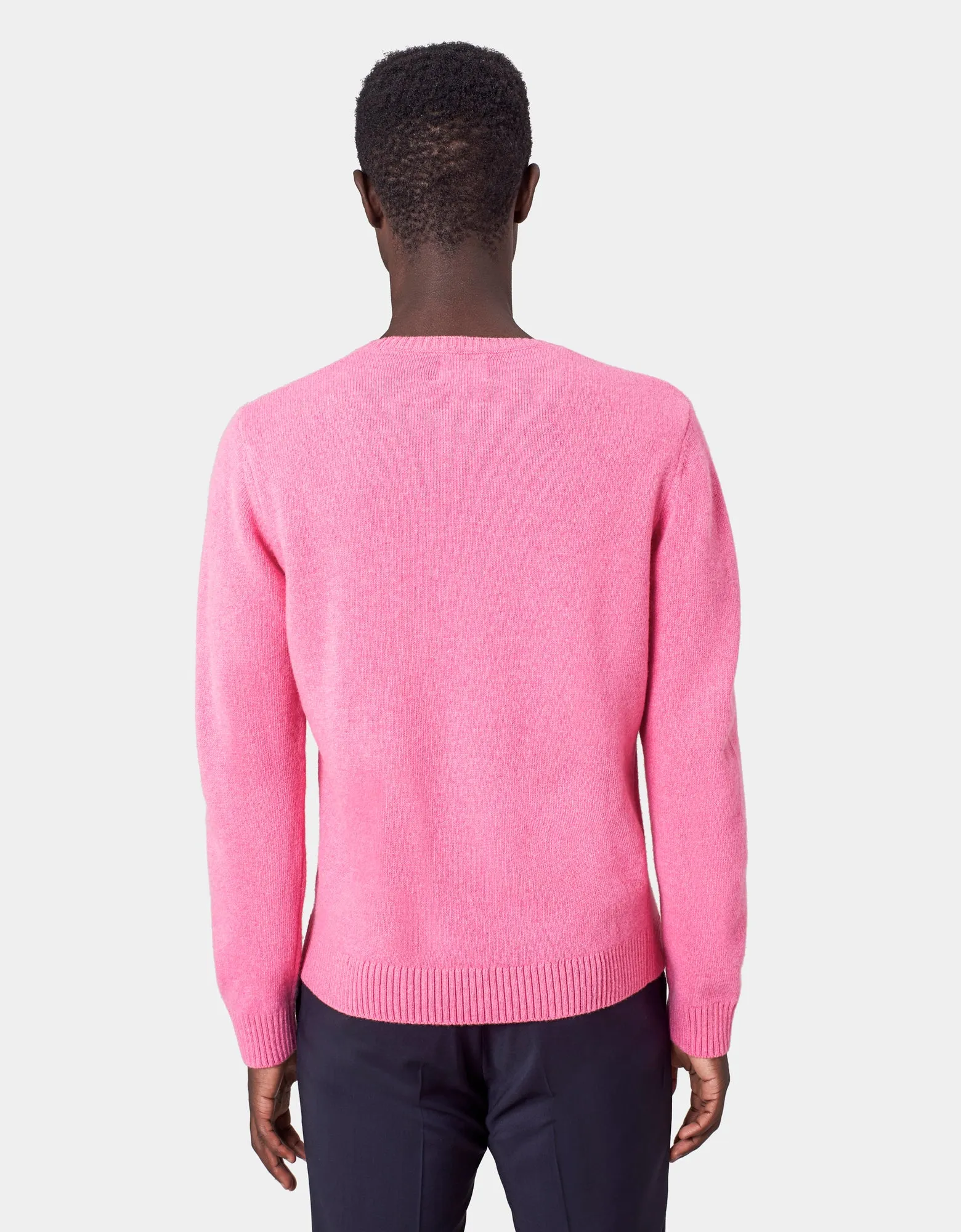 Classic Merino Wool Crew - Bubblegum Pink