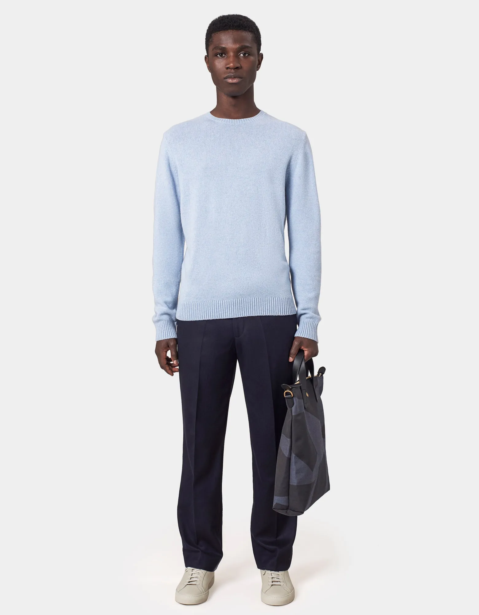 Classic Merino Wool Crew - Lava Grey