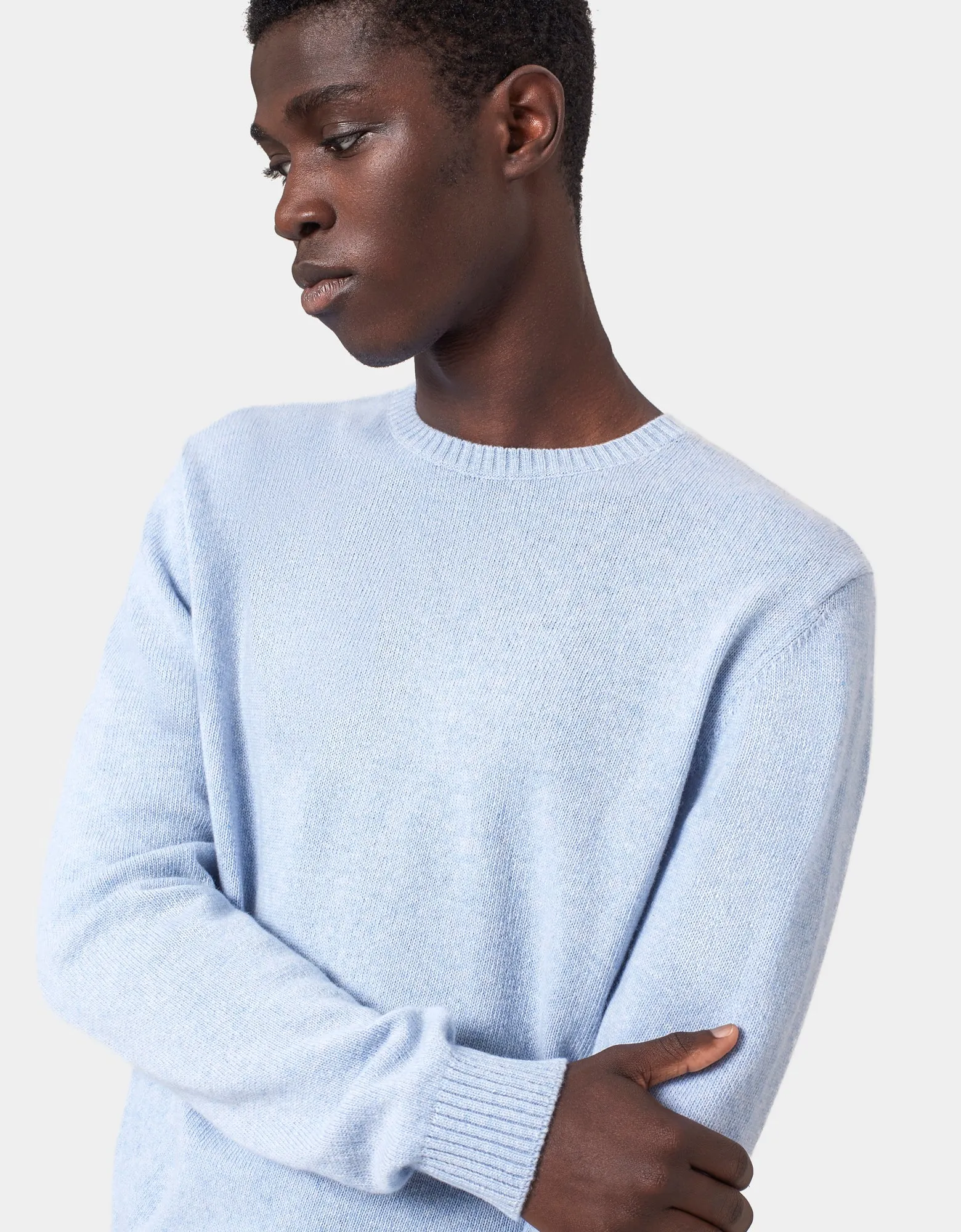 Classic Merino Wool Crew - Lava Grey