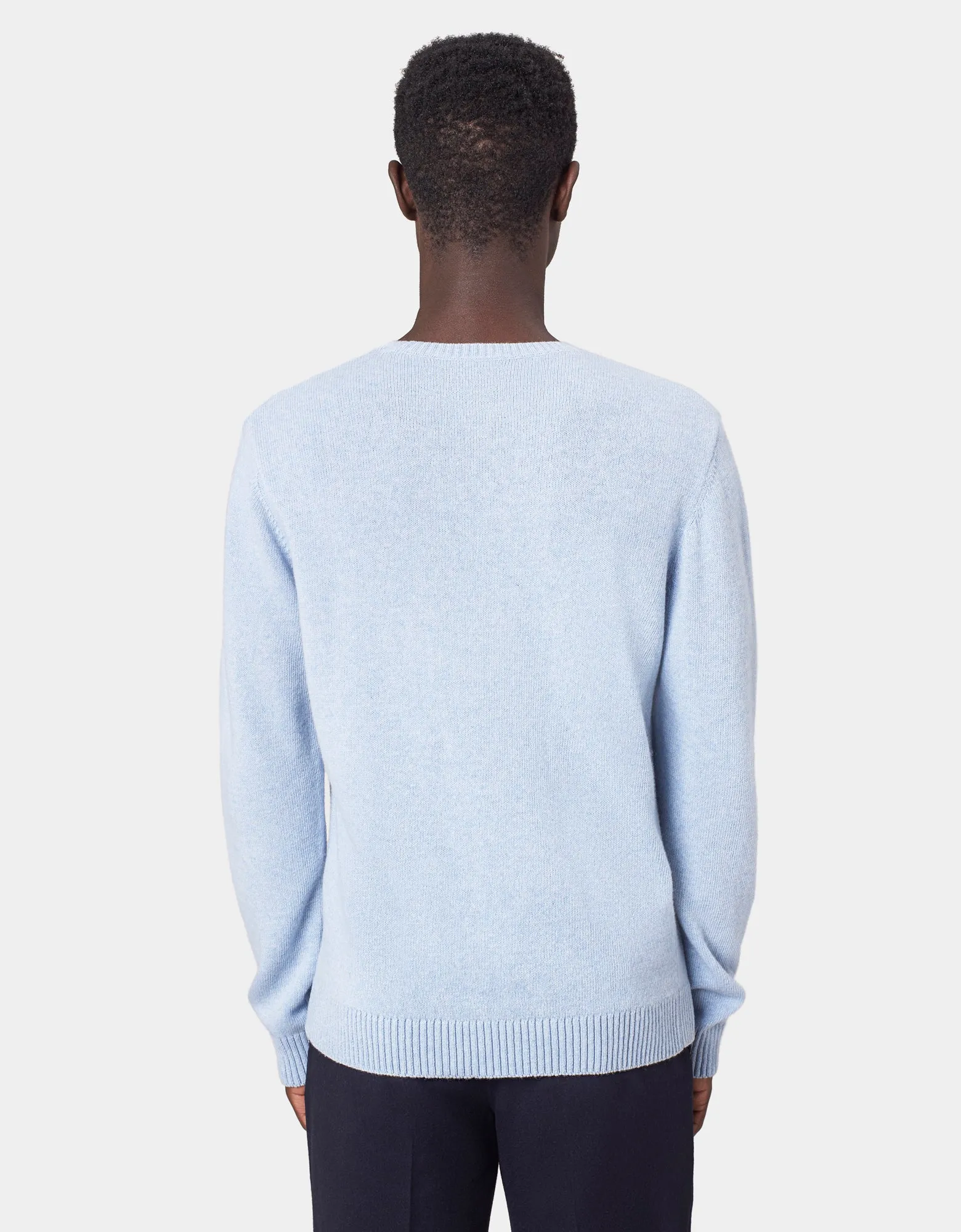 Classic Merino Wool Crew - Lava Grey