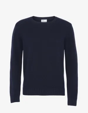 Classic Merino Wool Crew - Navy Blue