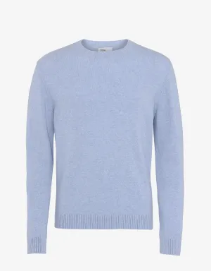 Classic Merino Wool Crew - Polar Blue