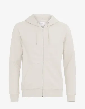 Classic Organic Zip Hood - Ivory White