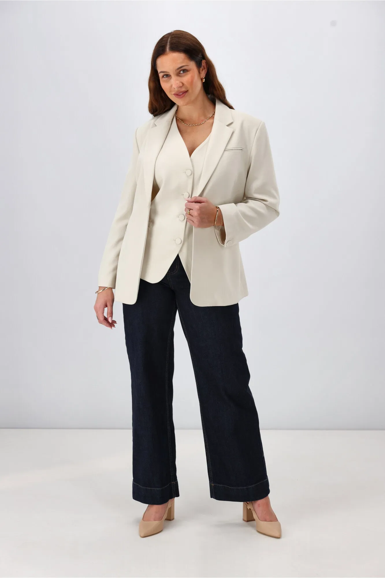 Gloss by Shine On Nerio Blazer with Tie Bone