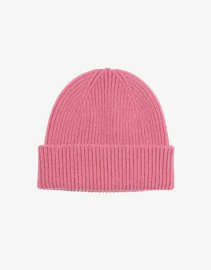 Merino Wool Beanie - Bubblegum Pink