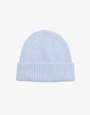 Merino Wool Beanie - Polar Blue
