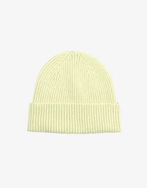 Merino Wool Beanie - Soft Yellow