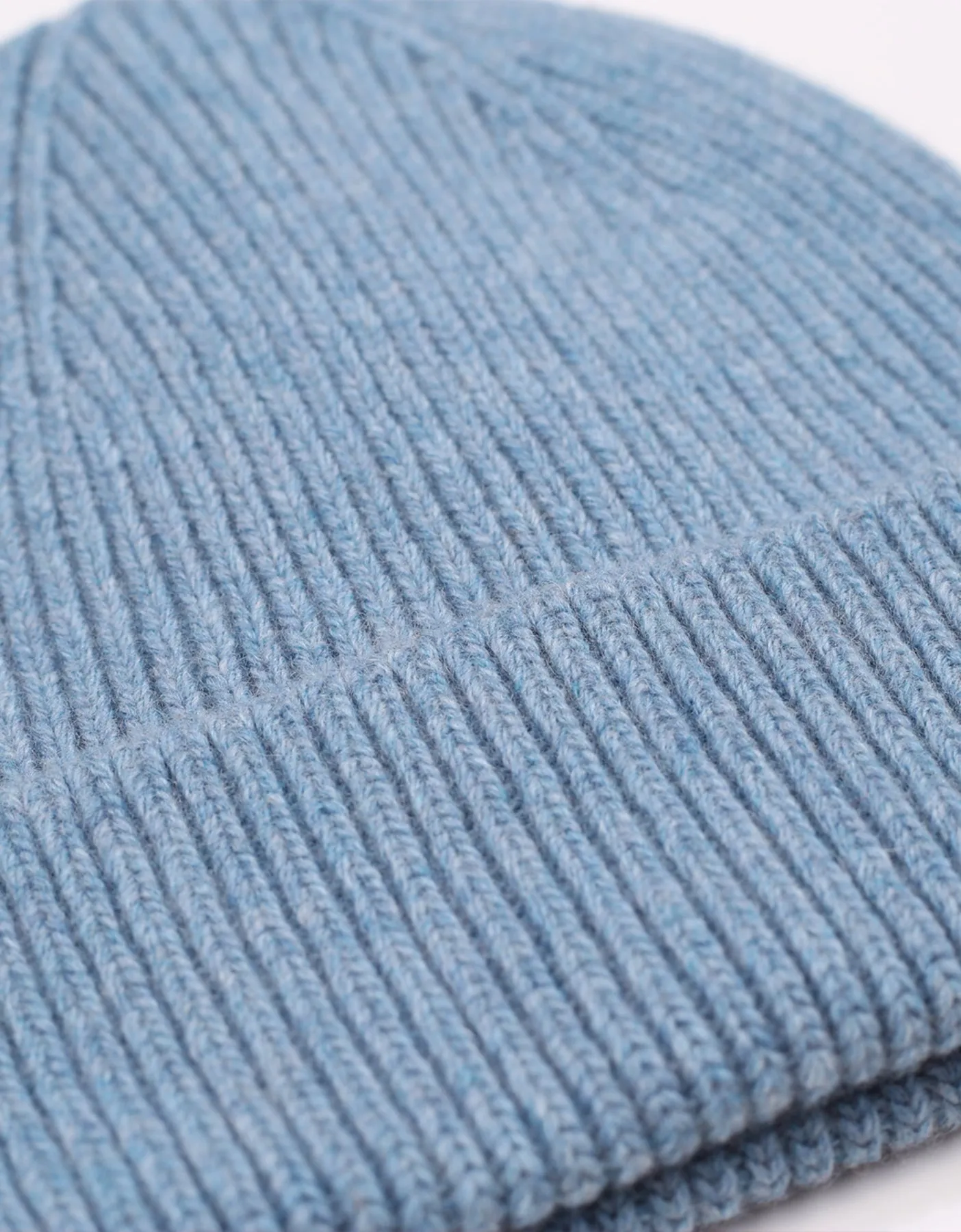Merino Wool Beanie - Stone Blue