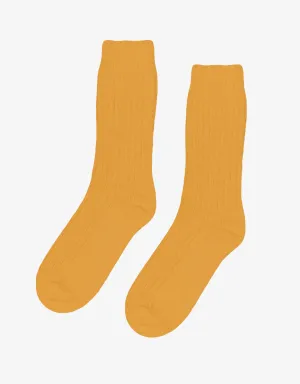 Merino Wool Blend Sock - Burned Yellow
