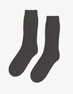 Merino Wool Blend Sock - Lava Grey