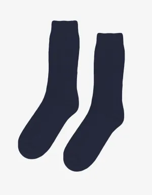 Merino Wool Blend Sock - Navy Blue