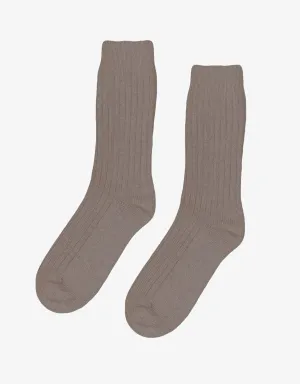 Merino Wool Blend Sock - Warm Taupe