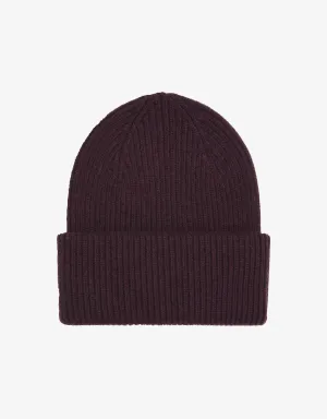 Merino Wool Hat - Oxblood Red