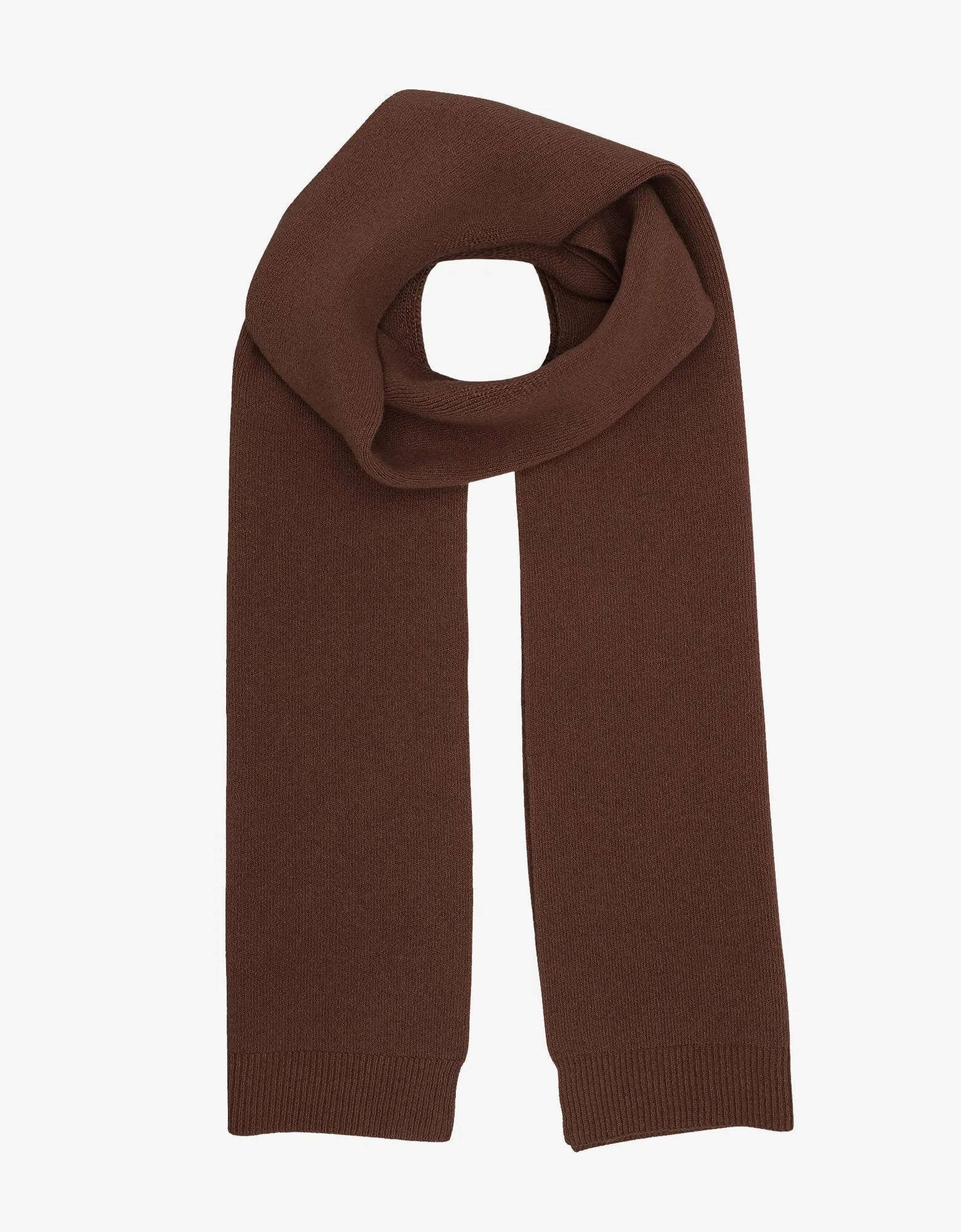 Merino Wool Scarf - Coffee Brown