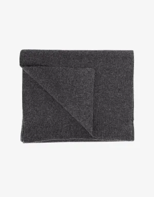 Merino Wool Scarf - Lava Grey
