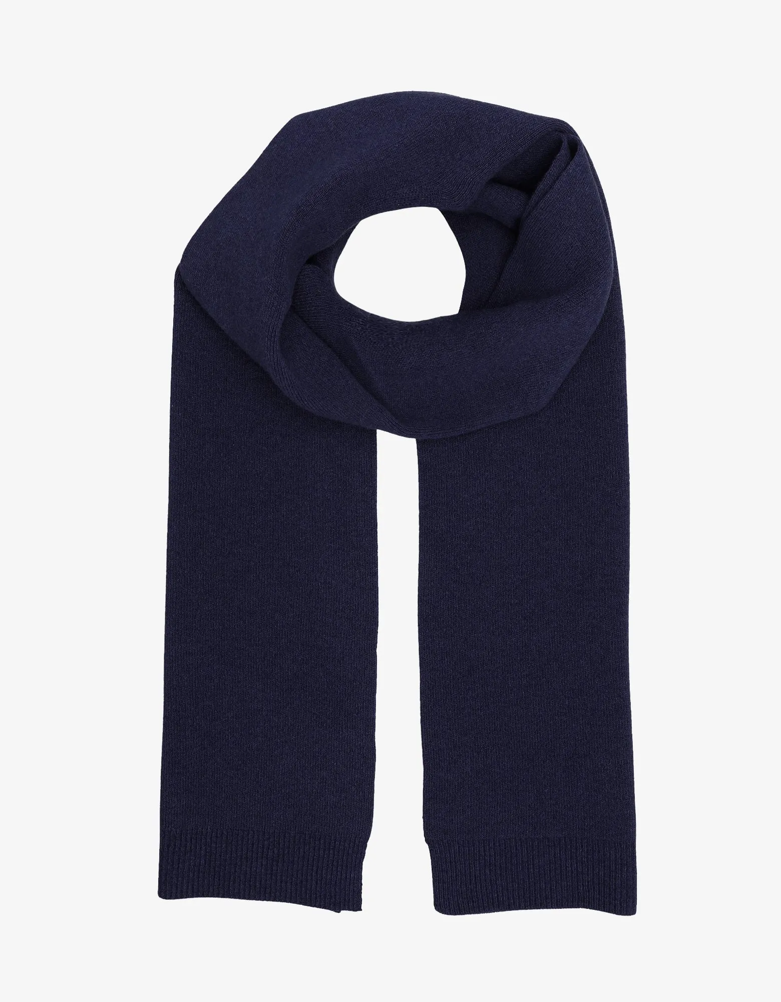 Merino Wool Scarf - Navy Blue
