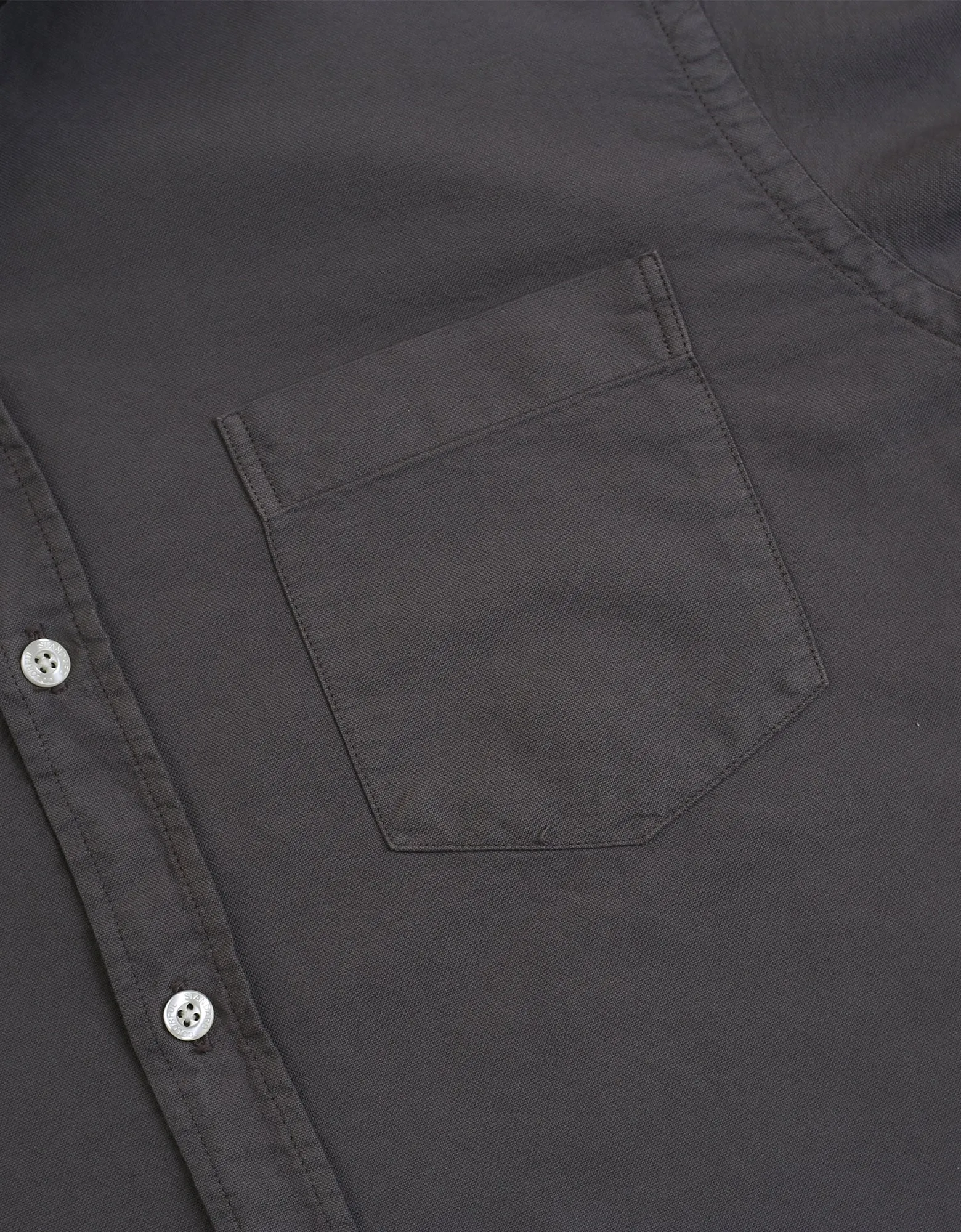 Organic Button Down Shirt - Deep Black