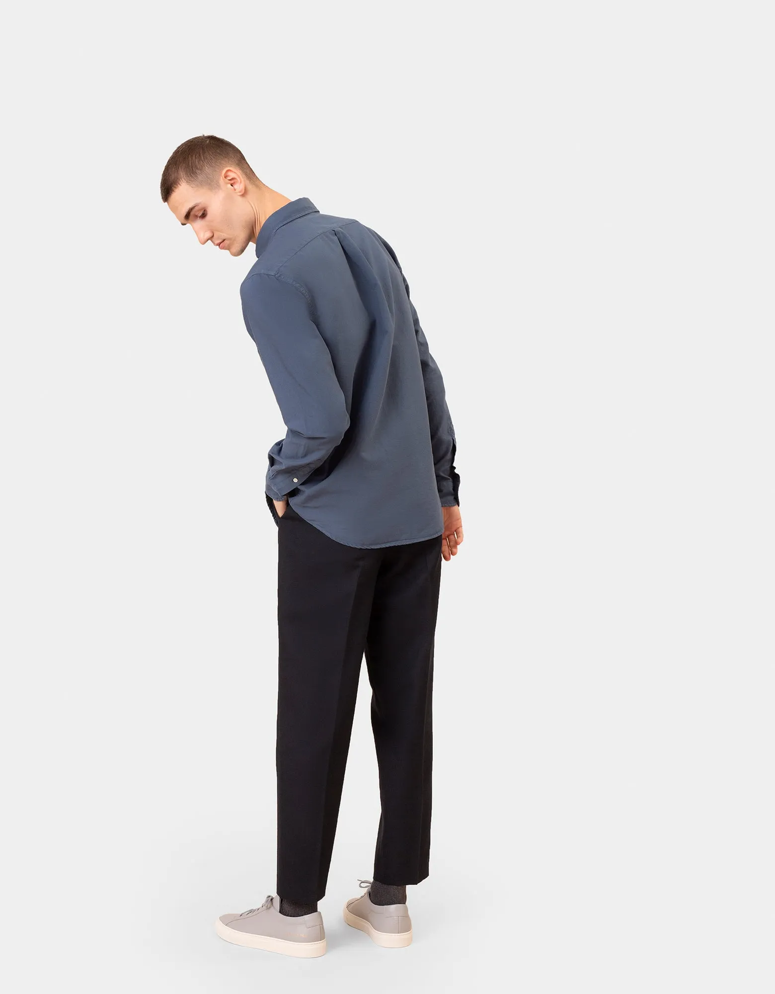 Organic Button Down Shirt - Deep Black