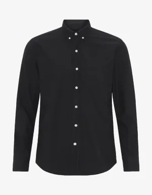 Organic Button Down Shirt - Deep Black