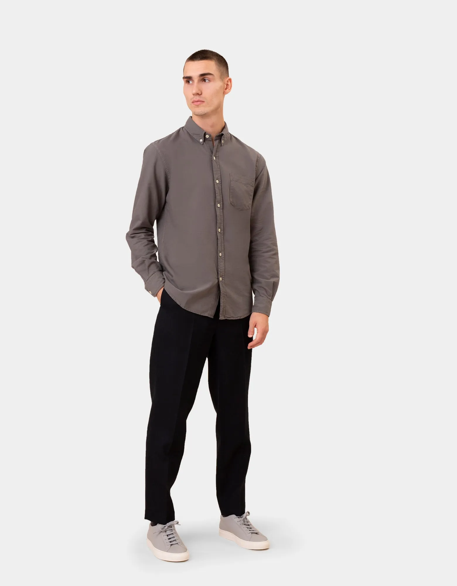 Organic Button Down Shirt - Desert Khaki