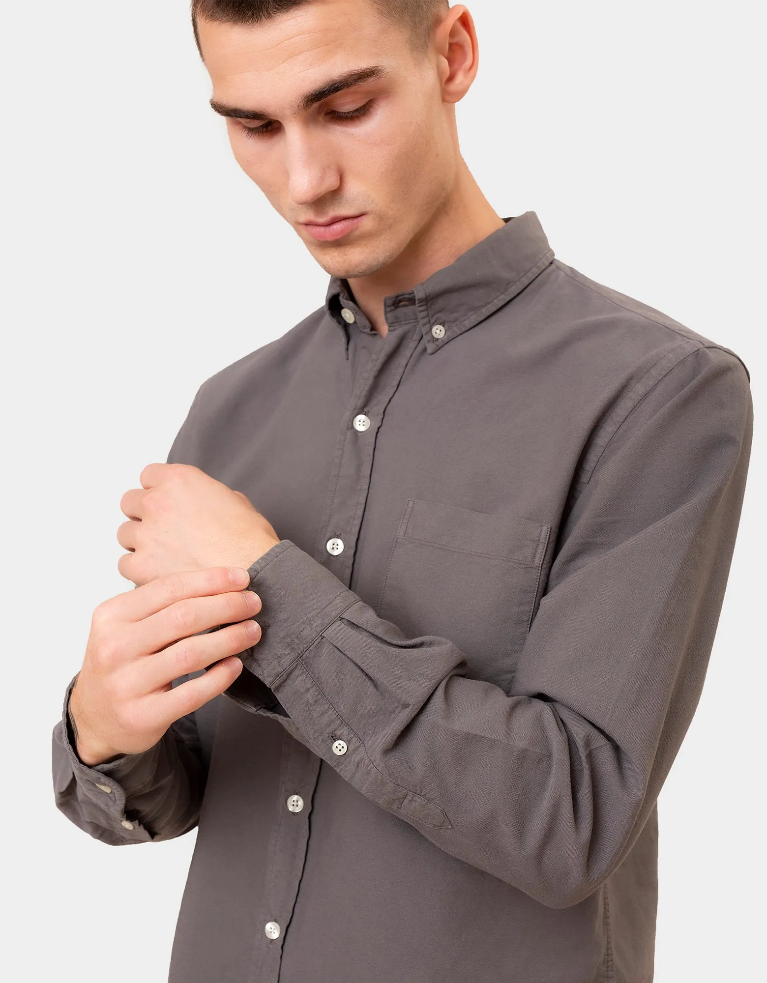 Organic Button Down Shirt - Desert Khaki