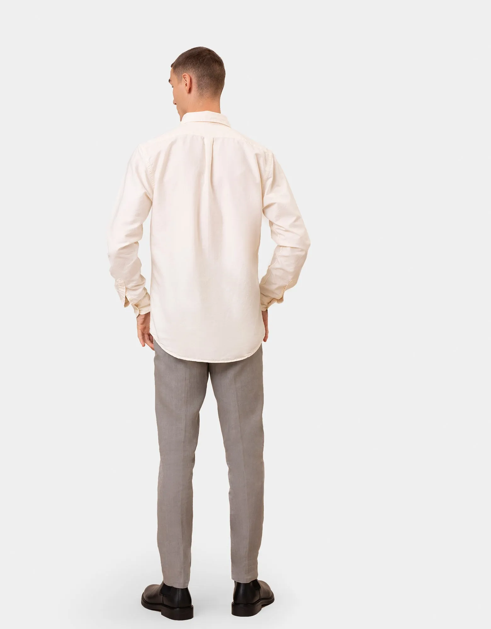 Organic Button Down Shirt - Dusty Olive