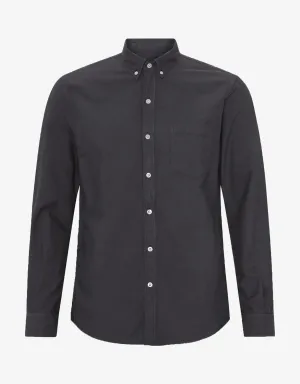 Organic Button Down Shirt - Lava Grey