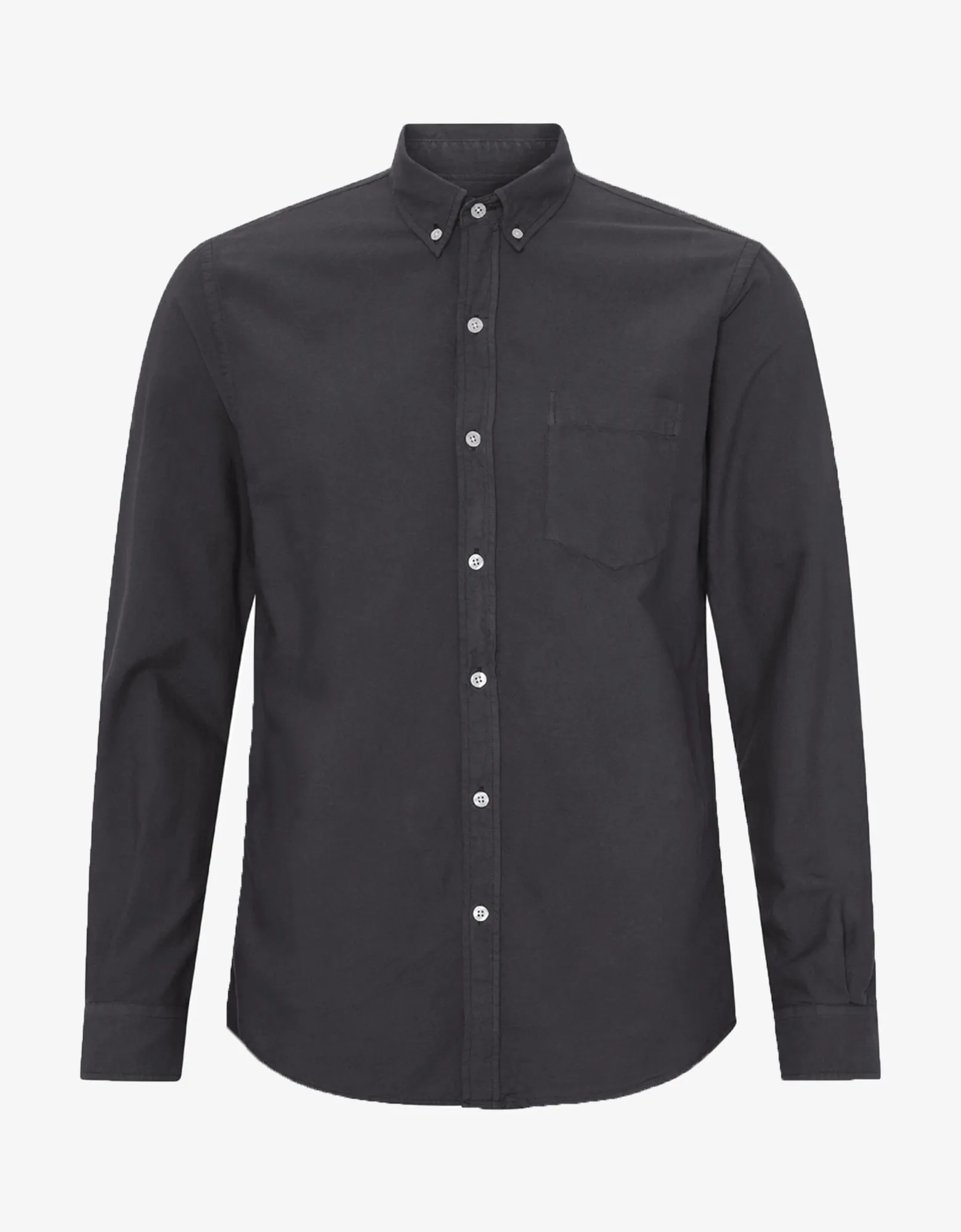 Organic Button Down Shirt - Lava Grey