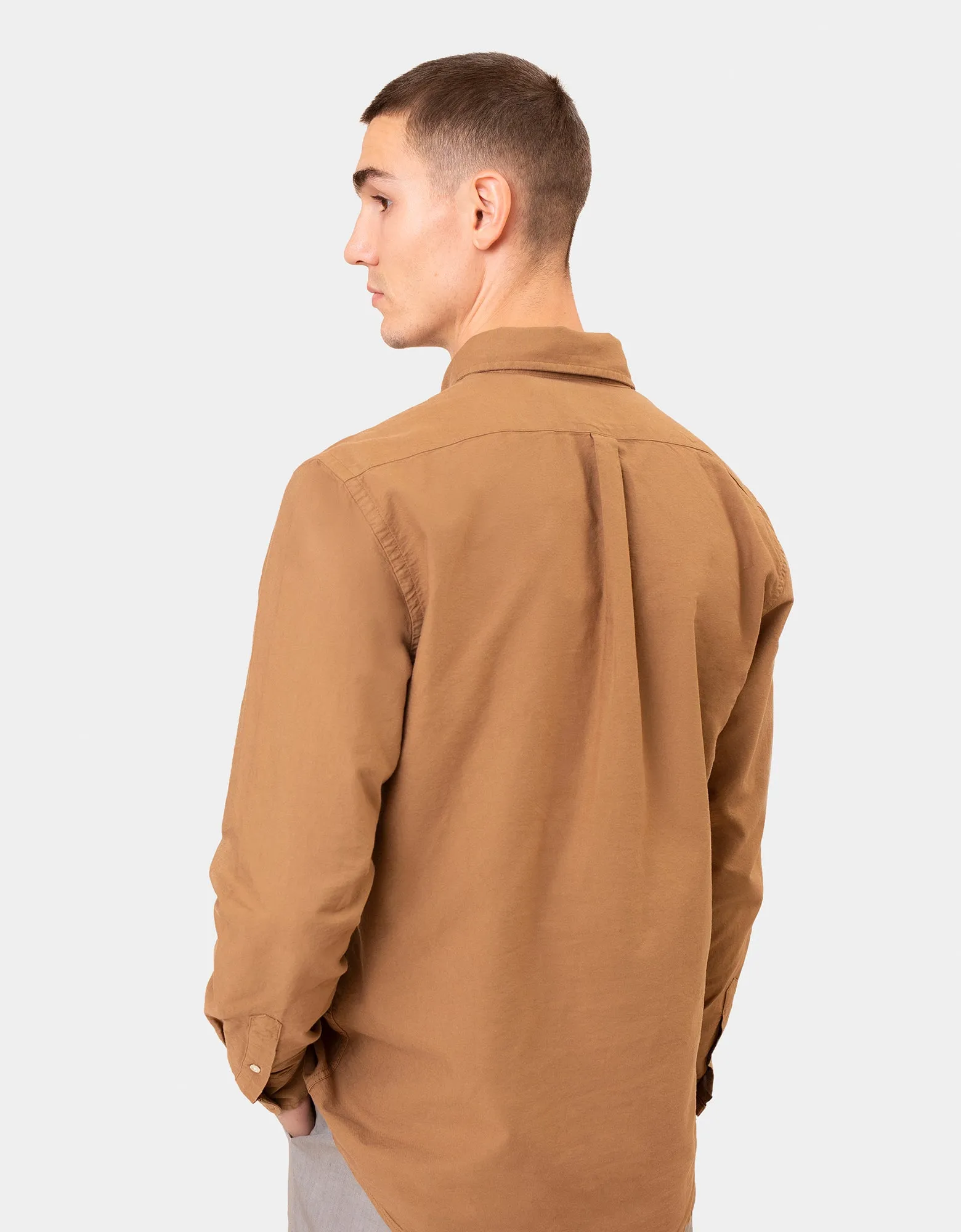 Organic Button Down Shirt - Light Aqua
