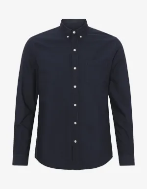 Organic Button Down Shirt - Navy Blue