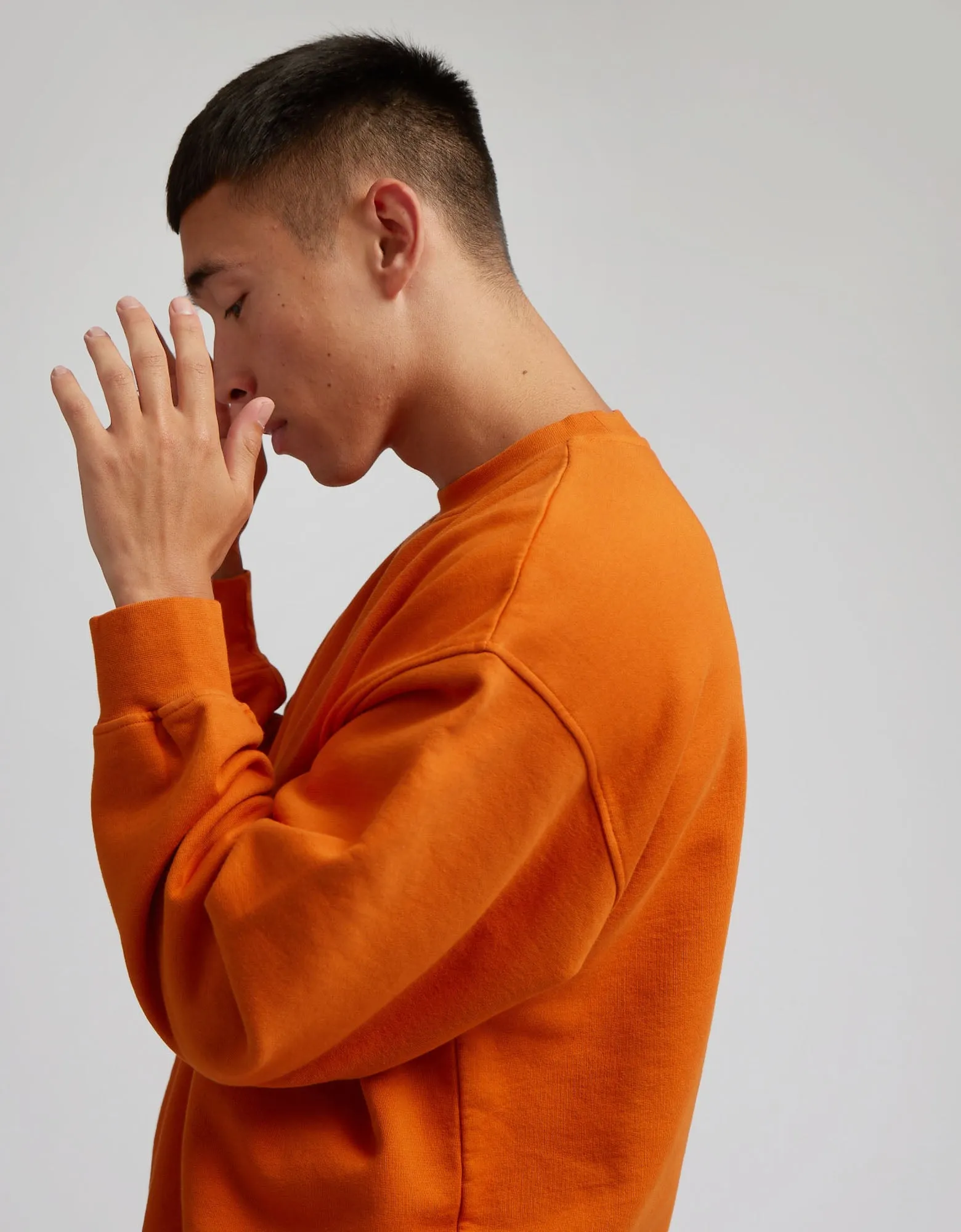 Organic Oversized Crew - Navy Blue