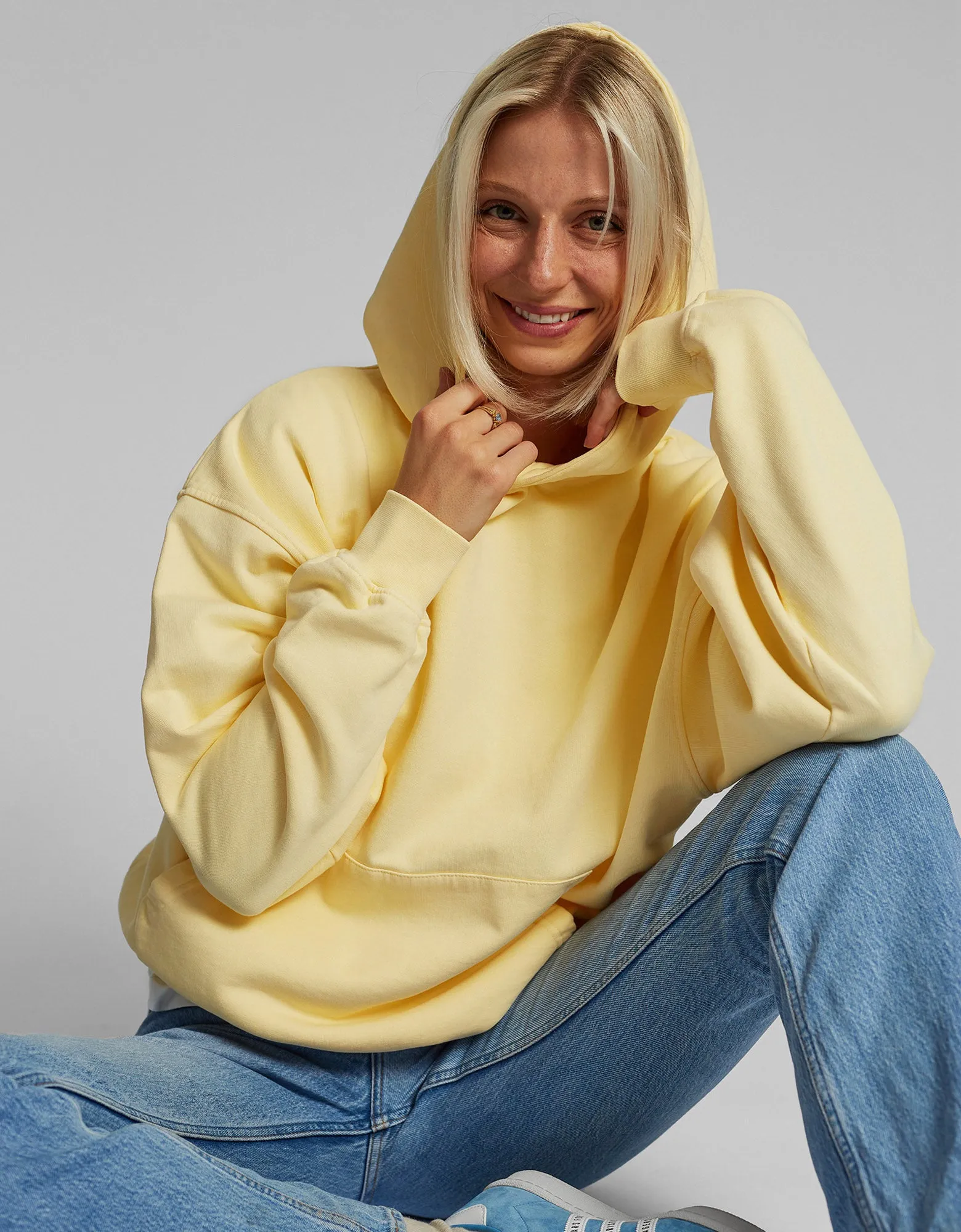 Organic Oversized Hood - Snow Melange
