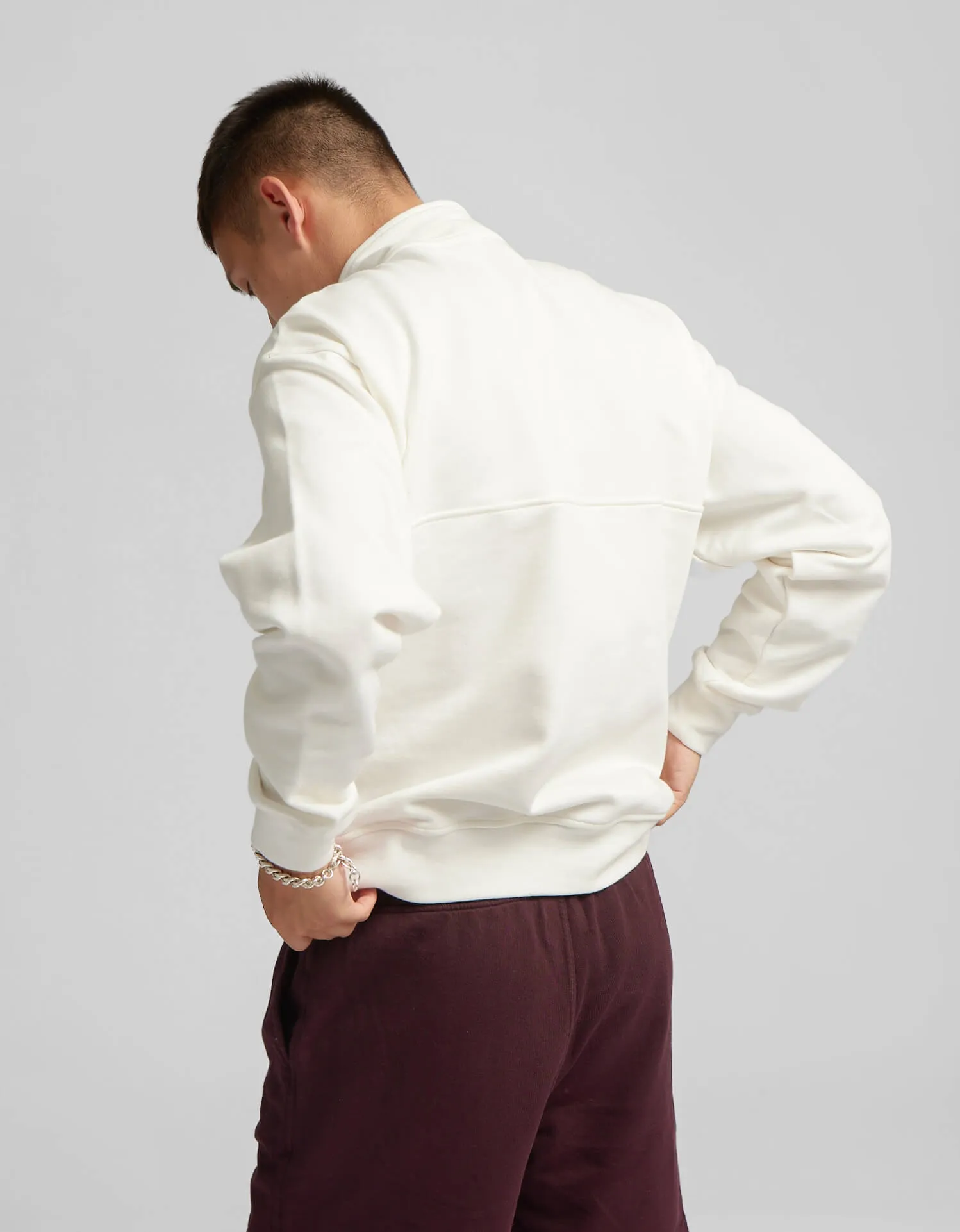 Organic Quarter Zip - Snow Melange