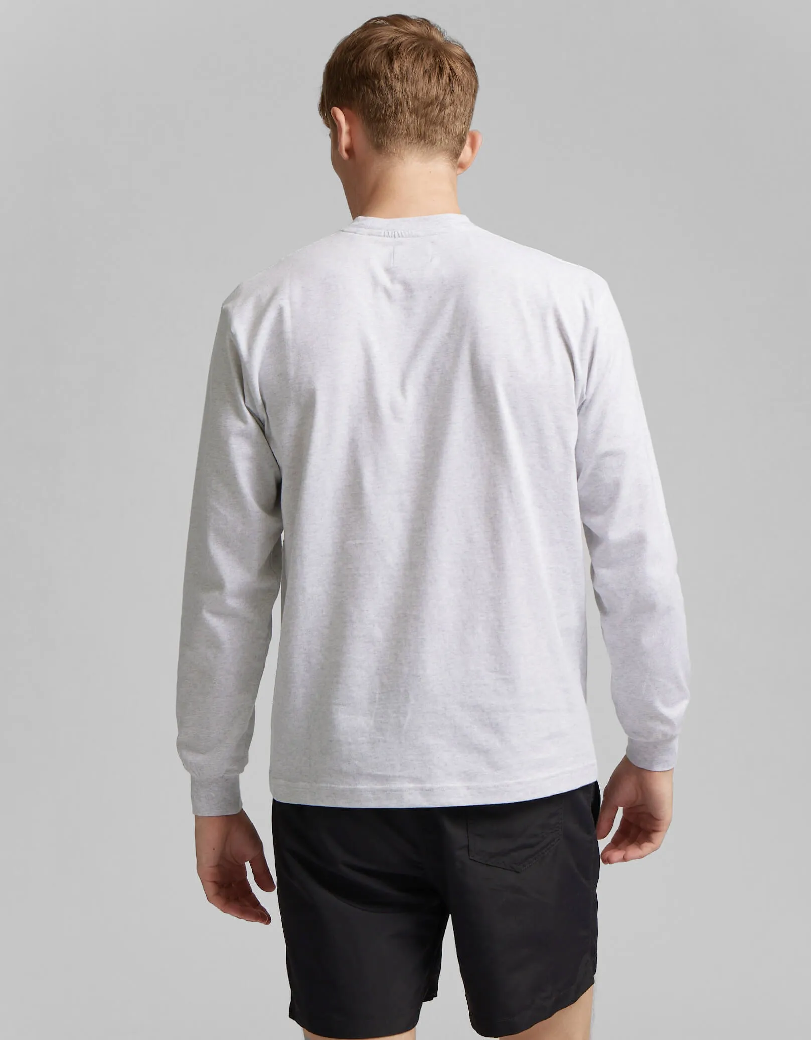 Oversized Organic LS T-shirt - Heather Grey