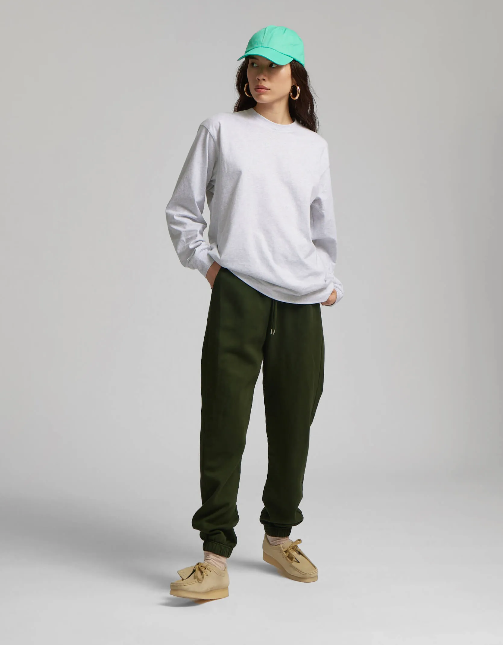 Oversized Organic LS T-shirt - Ivory White