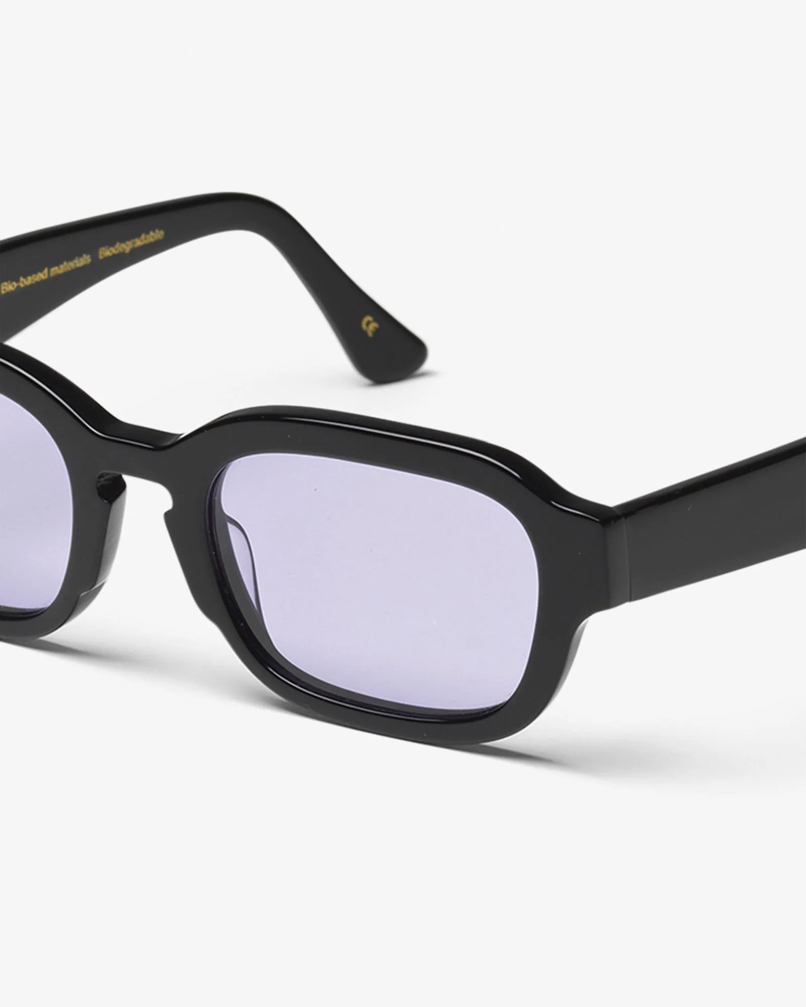 Sunglass 01 - Deep Black Solid - Lavender