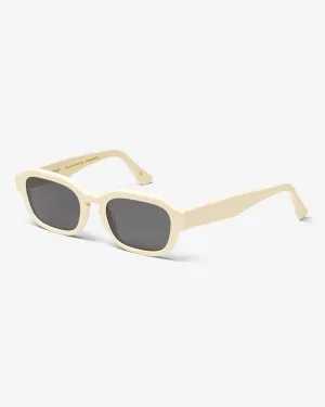 Sunglass 01 - Ivory White Solid - Black