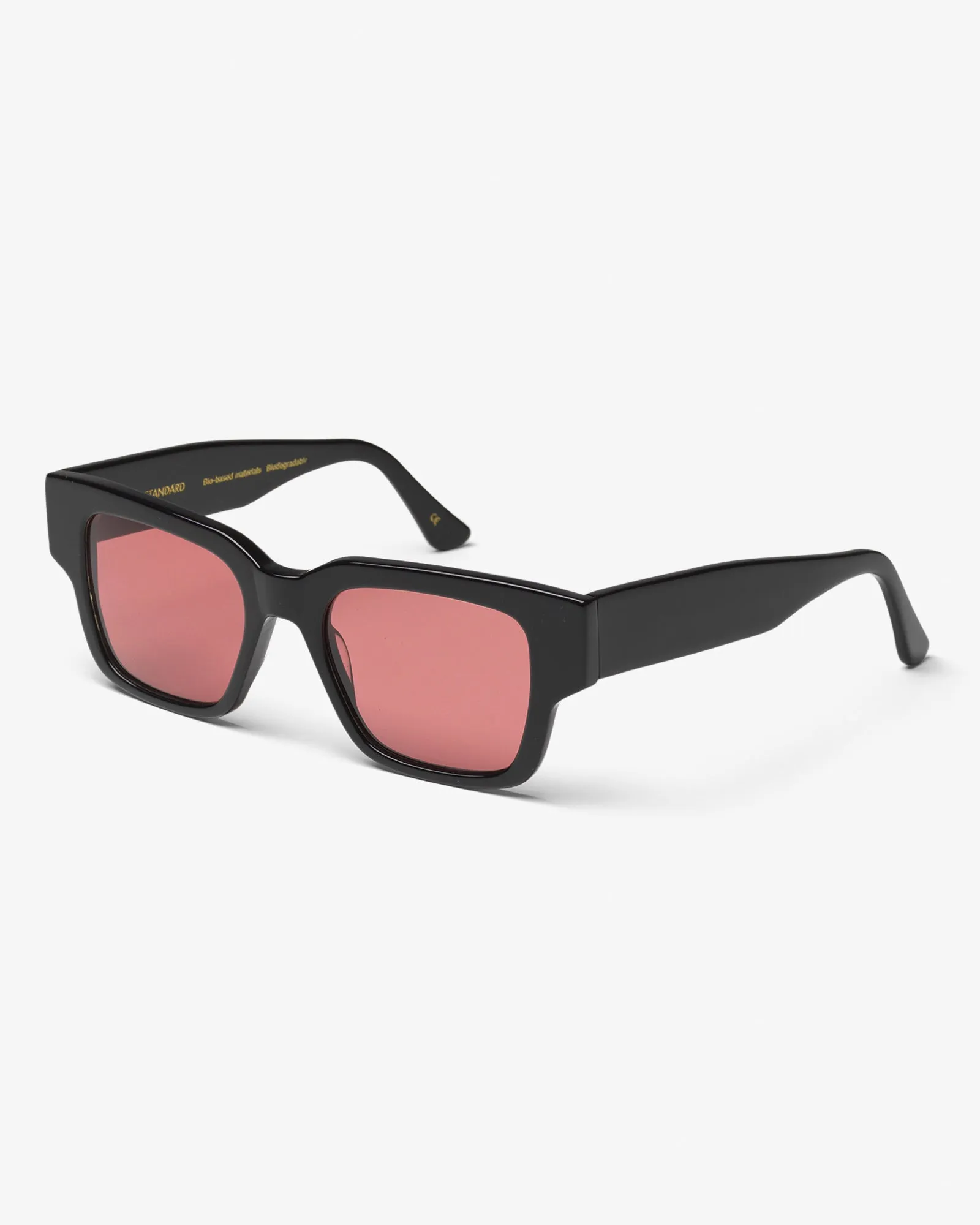 Sunglass 02 - Deep Black Solid - Dark Pink