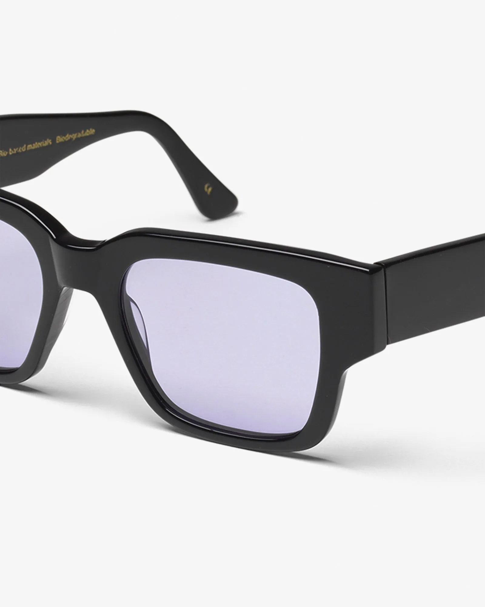 Sunglass 02 - Deep Black Solid - Lavender