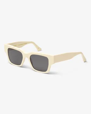 Sunglass 02 - Ivory White Solid - Black