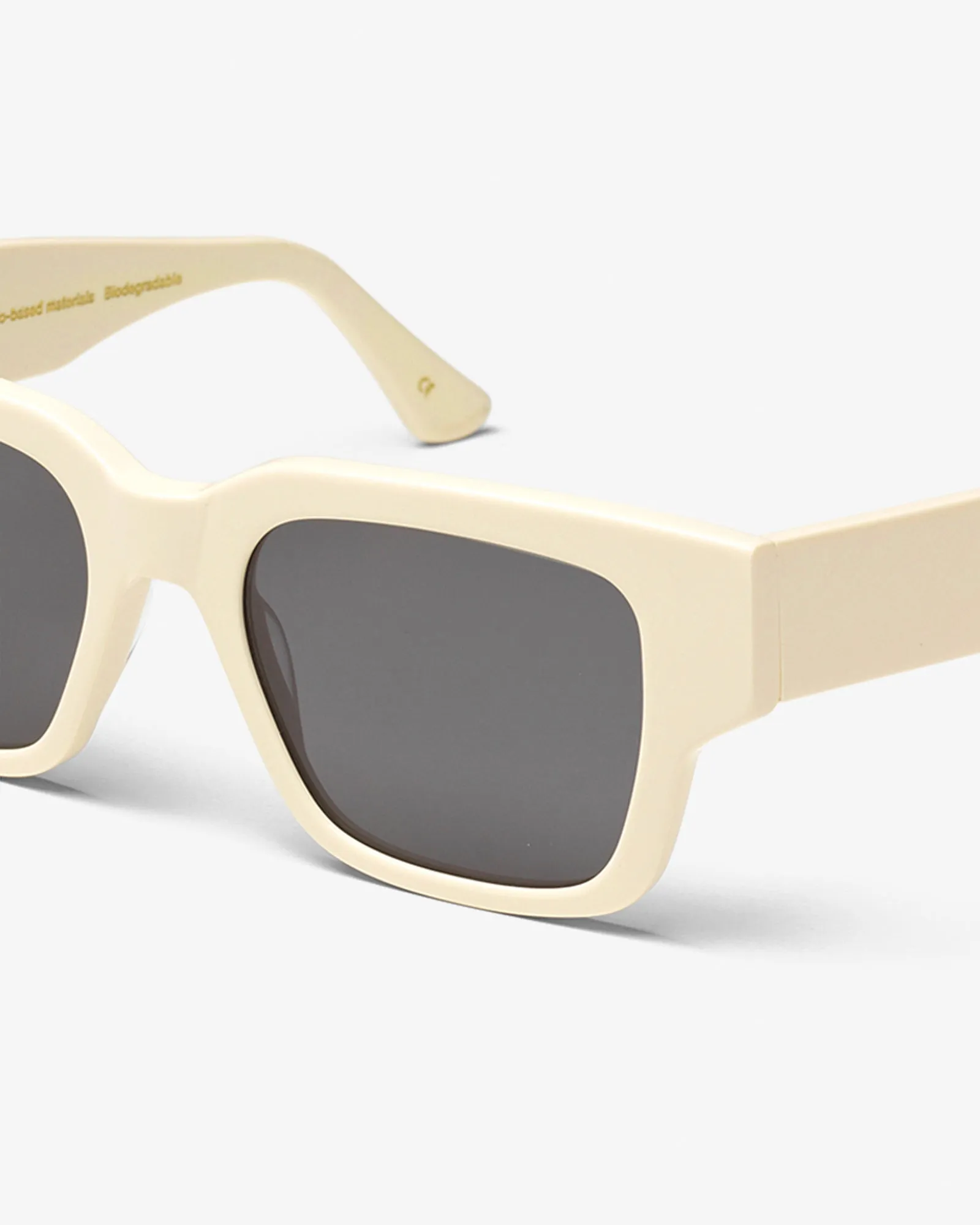Sunglass 02 - Ivory White Solid - Black