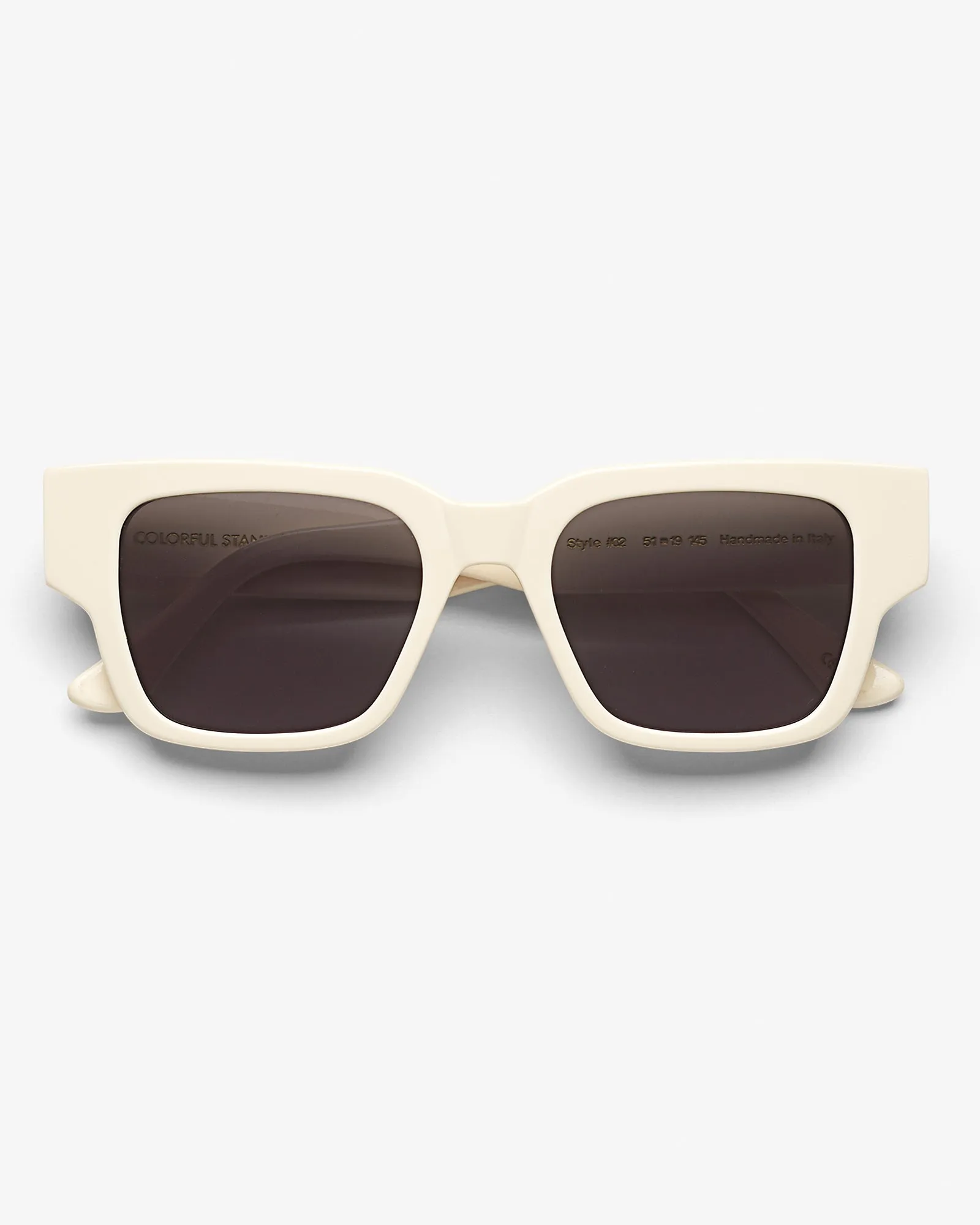 Sunglass 02 - Ivory White Solid - Black