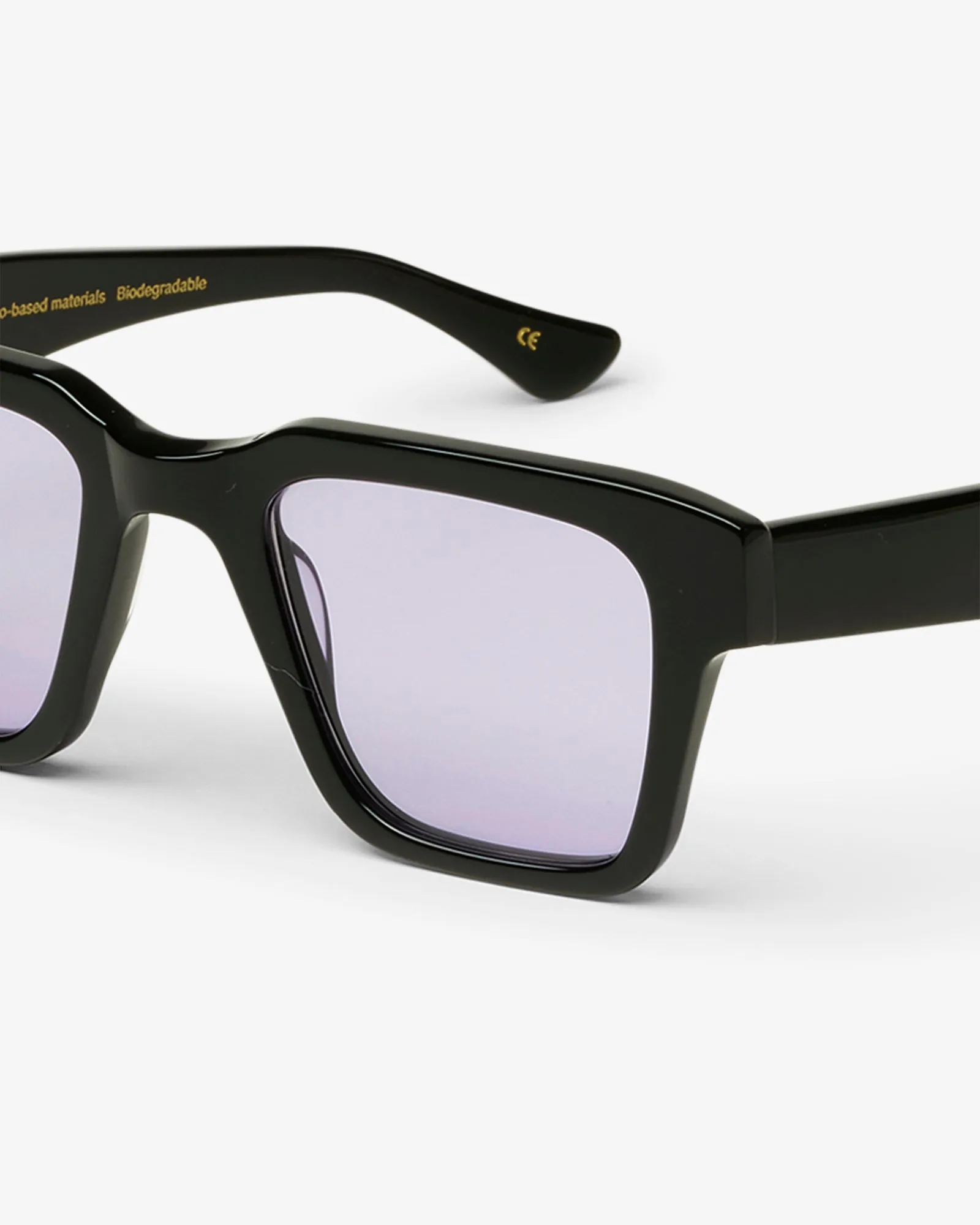 Sunglass 03 - Deep Black Solid - Lavender