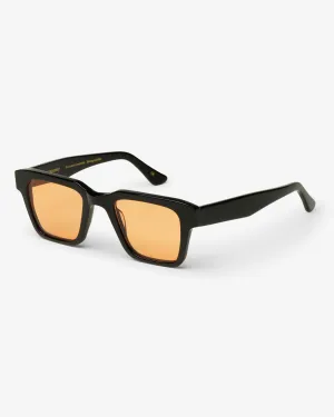 Sunglass 03 - Deep Black Solid - Orange