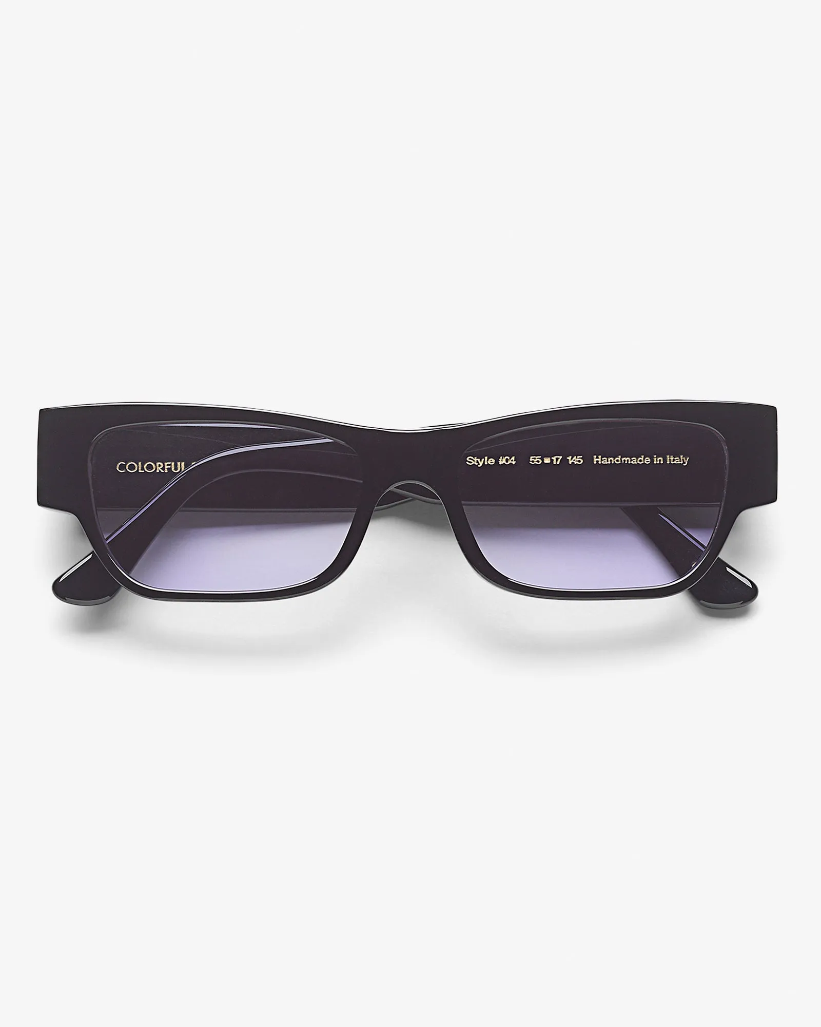 Sunglass 04 - Deep Black Solid - Lavender