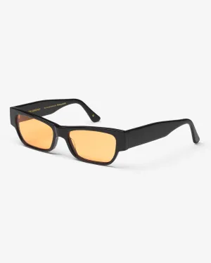 Sunglass 04 - Deep Black Solid - Orange