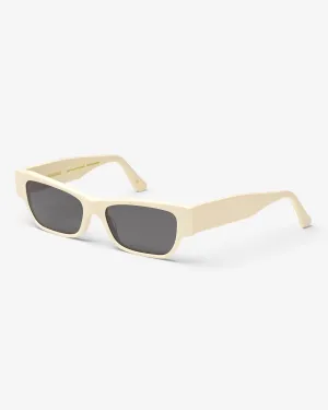 Sunglass 04 - Ivory White Solid - Black