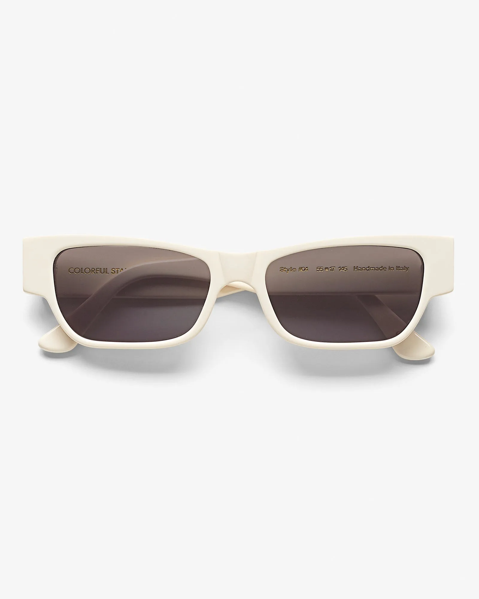 Sunglass 04 - Ivory White Solid - Black