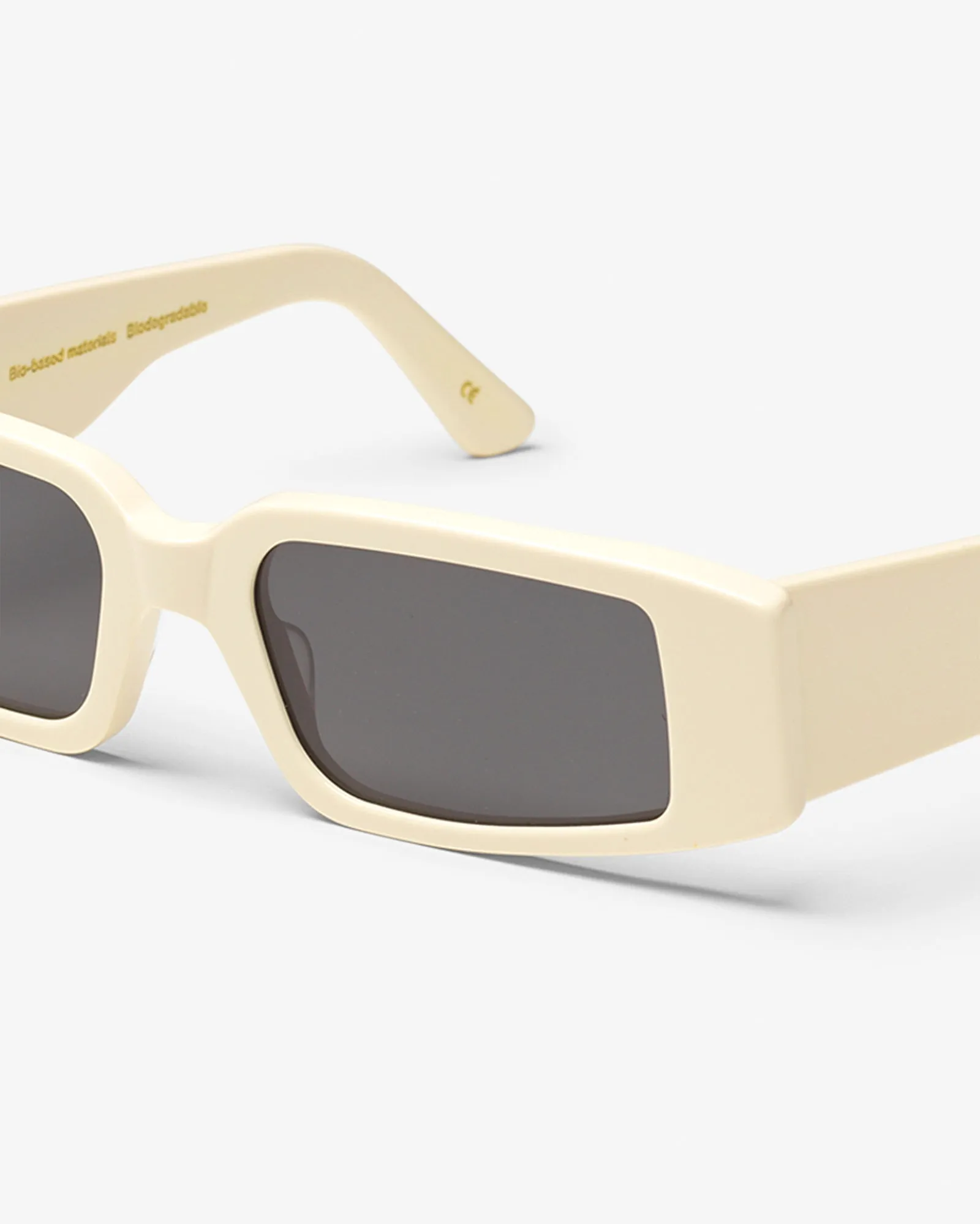 Sunglass 05 - Ivory White Solid - Black