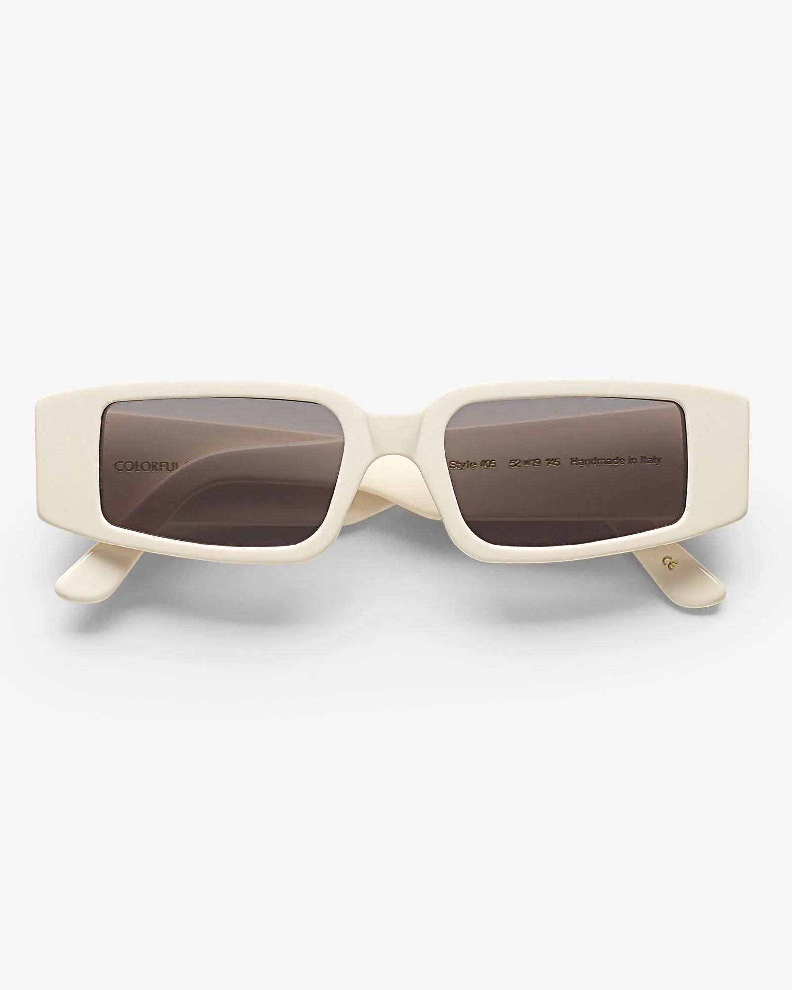 Sunglass 05 - Ivory White Solid - Black